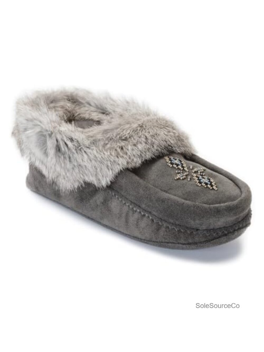 Tipi Mocc Leather Fleece-Lined Indoor Slipper